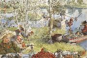 Carl Larsson The Crayfish Season Opens oil painting picture wholesale